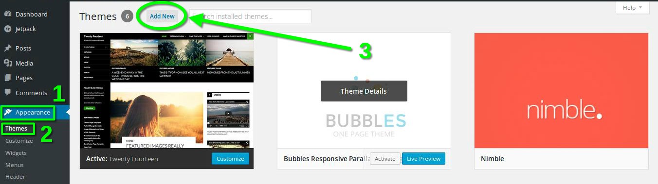 how to install a wordpress theme